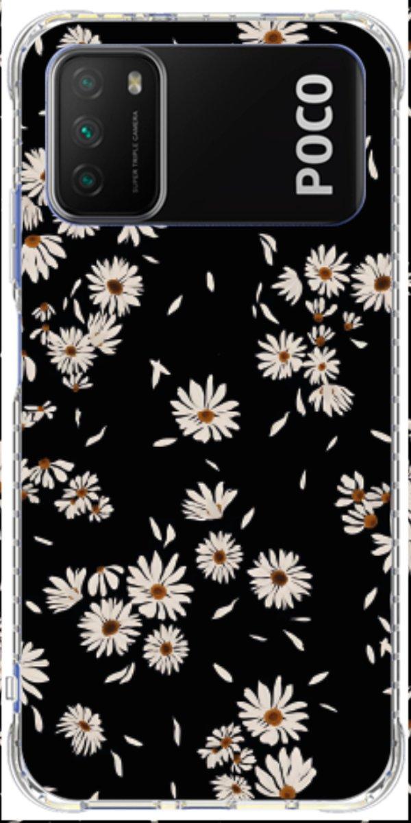Capinha para Celular Margaridas Black