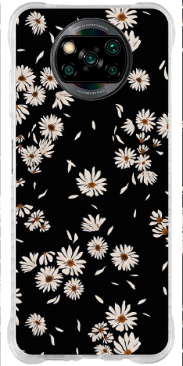 Capinha para Celular Margaridas Black