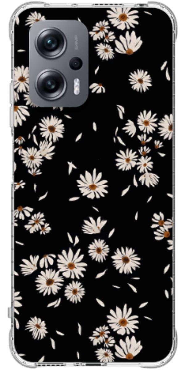 Capinha para Celular Margaridas Black
