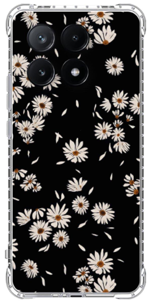 Capinha para Celular Margaridas Black