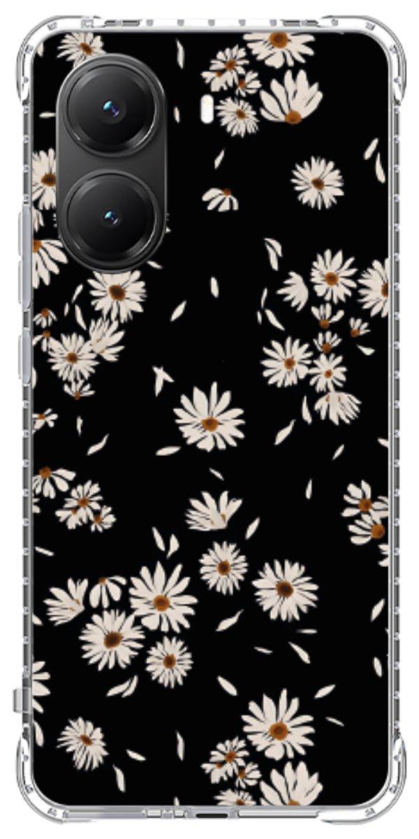 Capinha para Celular Margaridas Black