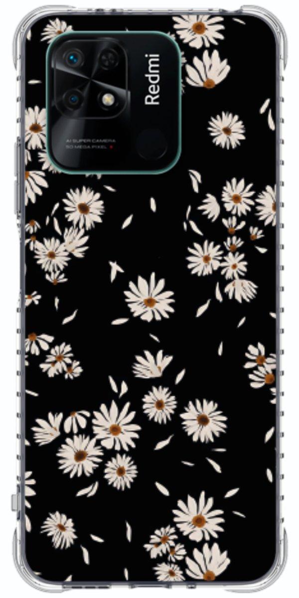 Capinha para Celular Margaridas Black