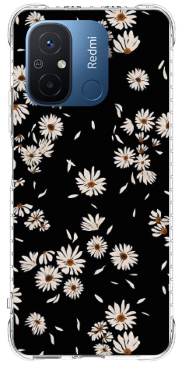 Capinha para Celular Margaridas Black