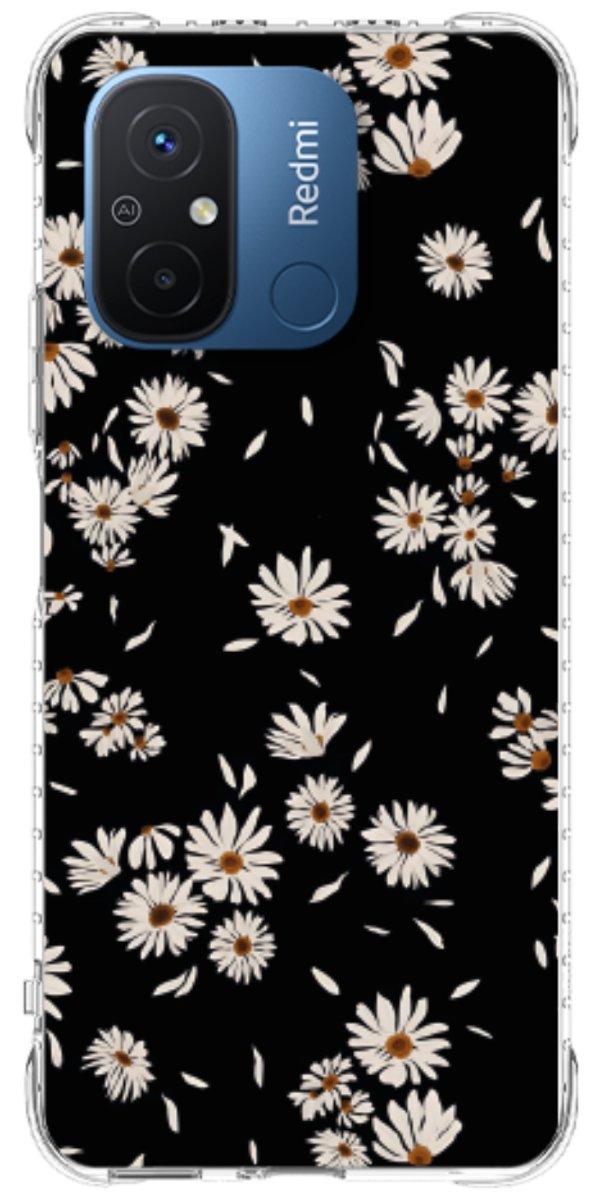 Capinha para Celular Margaridas Black