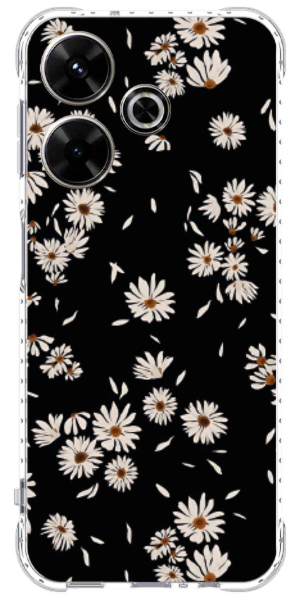Capinha para Celular Margaridas Black