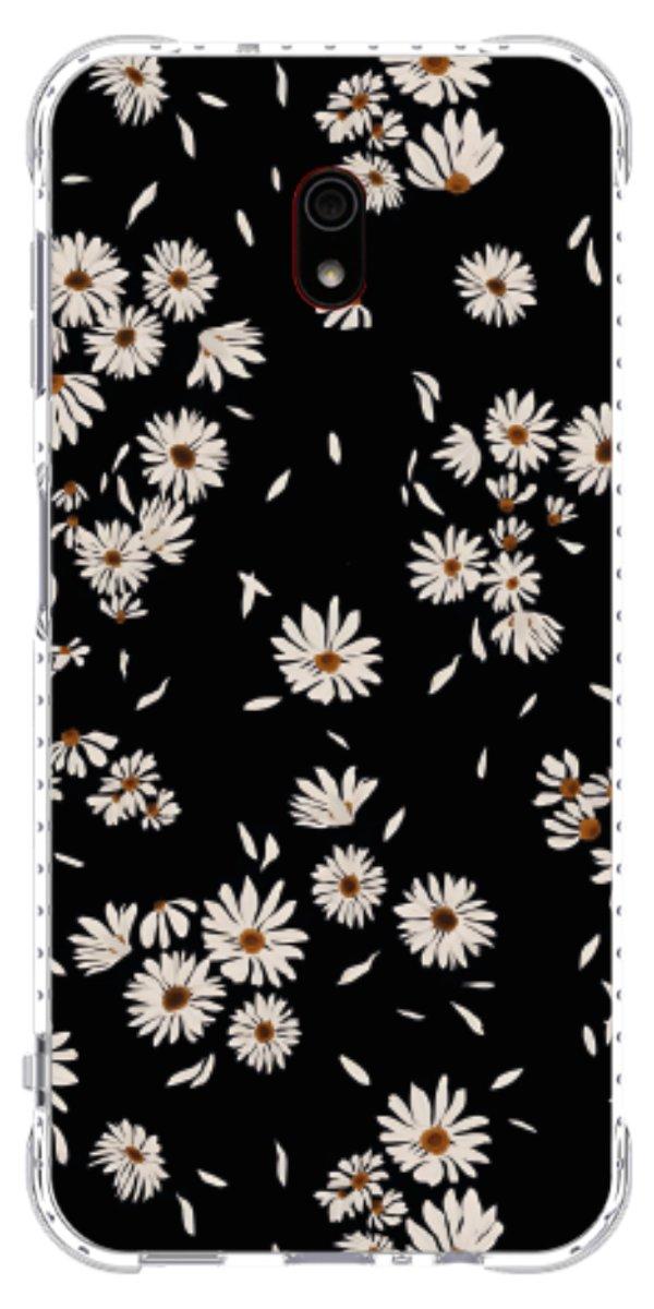 Capinha para Celular Margaridas Black