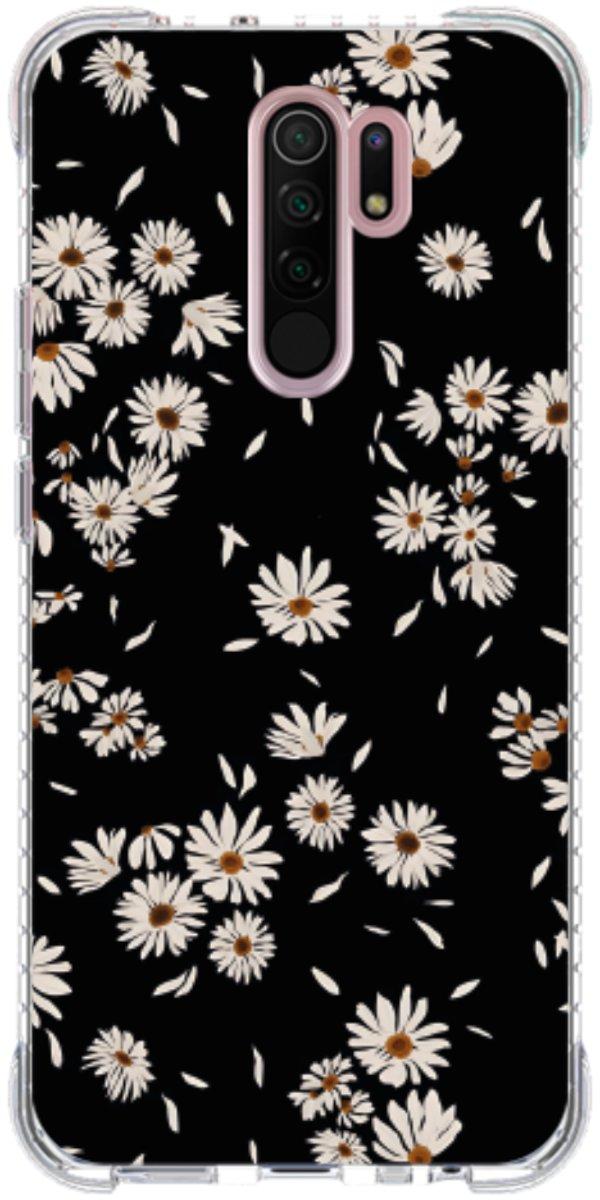Capinha para Celular Margaridas Black