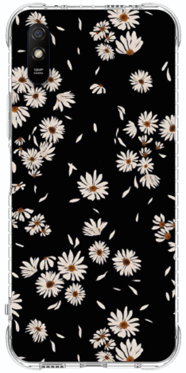 Capinha para Celular Margaridas Black