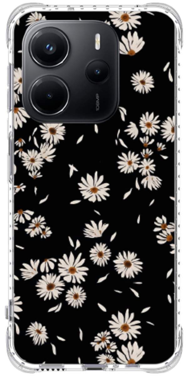 Capinha para Celular Margaridas Black