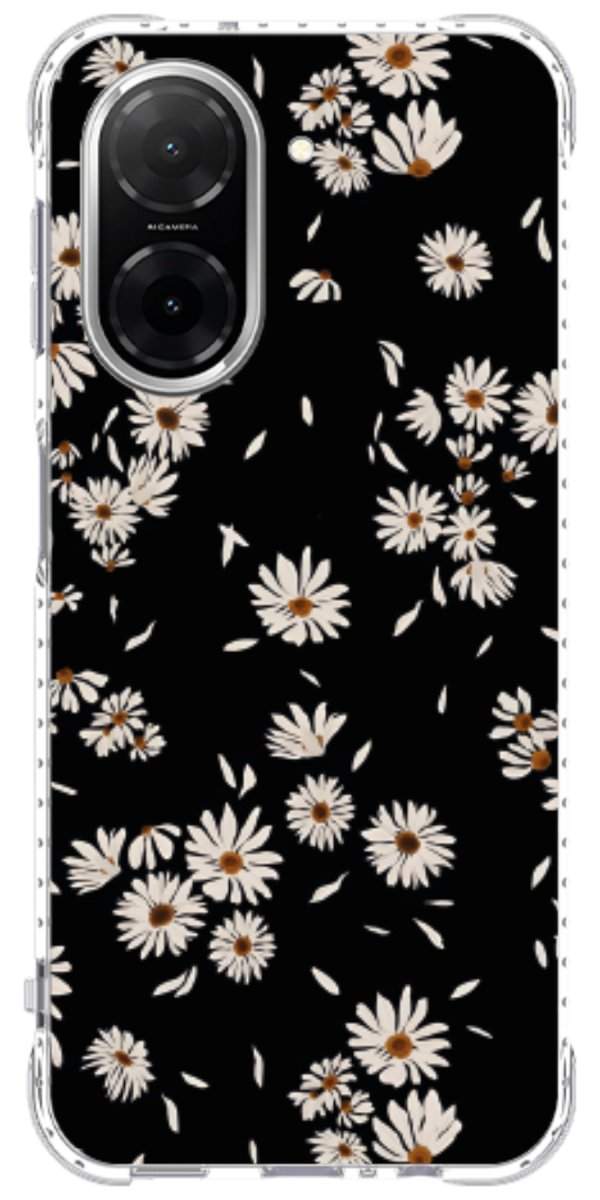 Capinha para Celular Margaridas Black