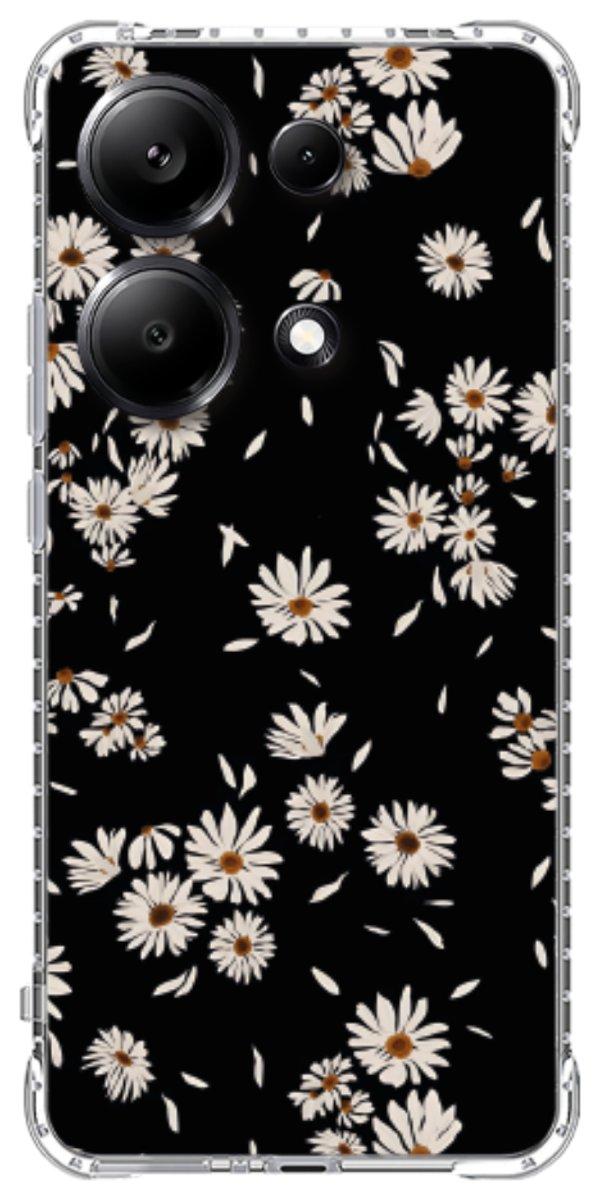 Capinha para Celular Margaridas Black