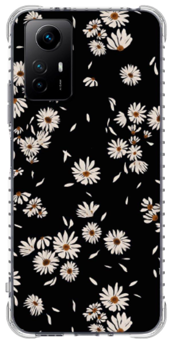 Capinha para Celular Margaridas Black