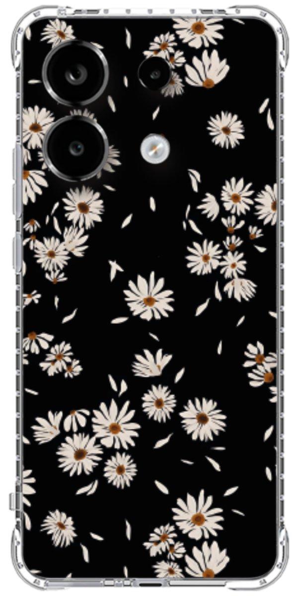 Capinha para Celular Margaridas Black