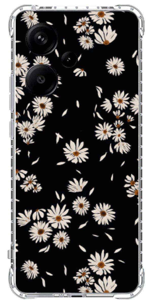 Capinha para Celular Margaridas Black