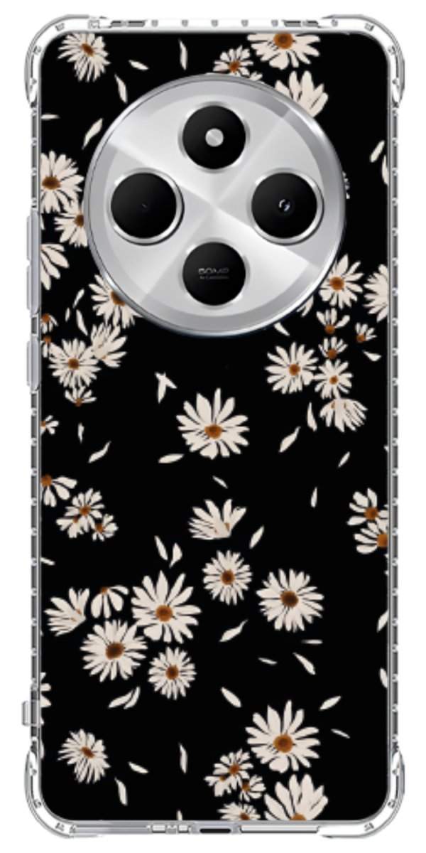 Capinha para Celular Margaridas Black