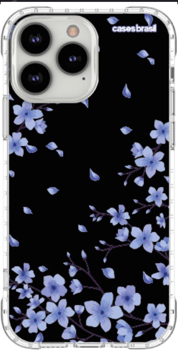 Capinha para Celular Flores de Cerejeira Azuis
