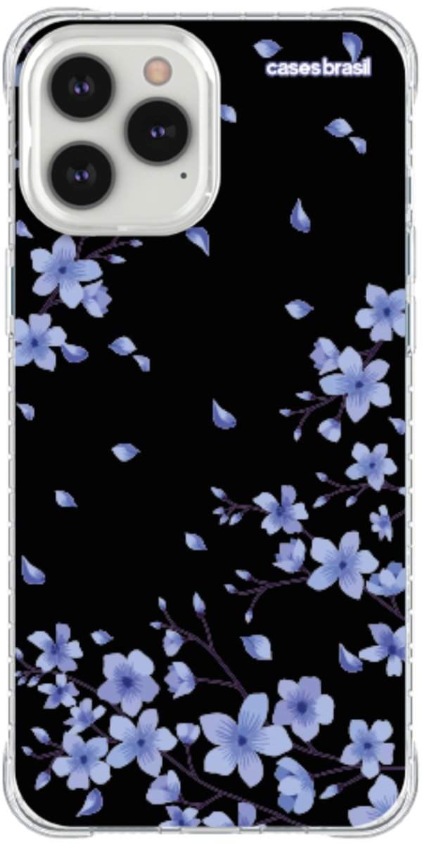 Capinha para Celular Flores de Cerejeira Azuis