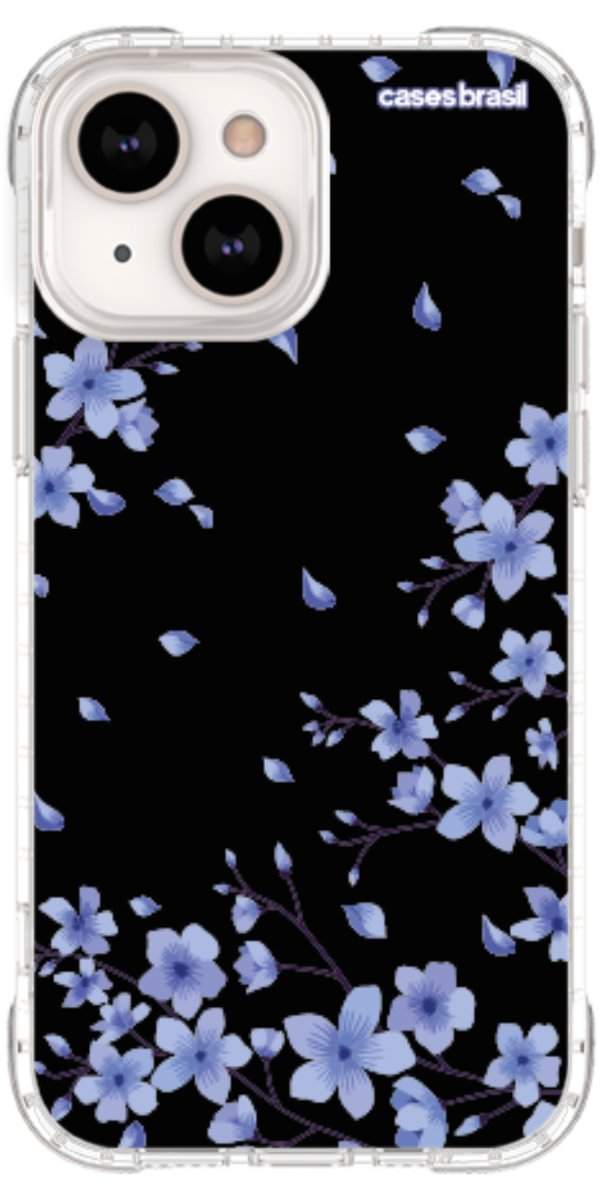 Capinha para Celular Flores de Cerejeira Azuis