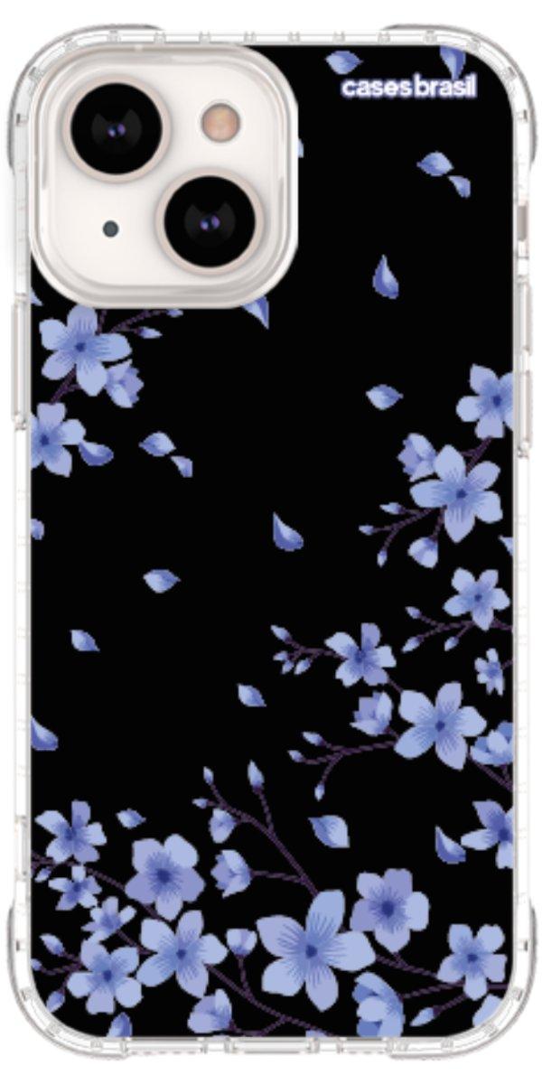 Capinha para Celular Flores de Cerejeira Azuis