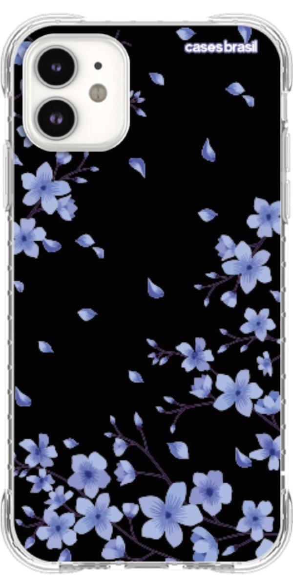 Capinha para Celular Flores de Cerejeira Azuis