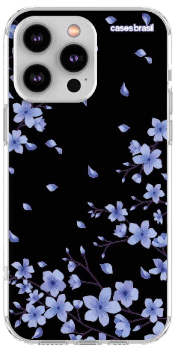 Capinha para Celular Flores de Cerejeira Azuis