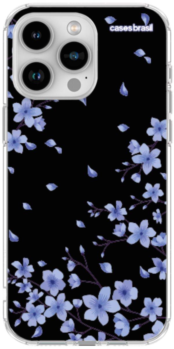 Capinha para Celular Flores de Cerejeira Azuis