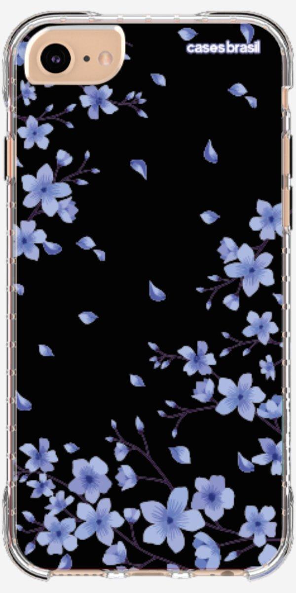 Capinha para Celular Flores de Cerejeira Azuis