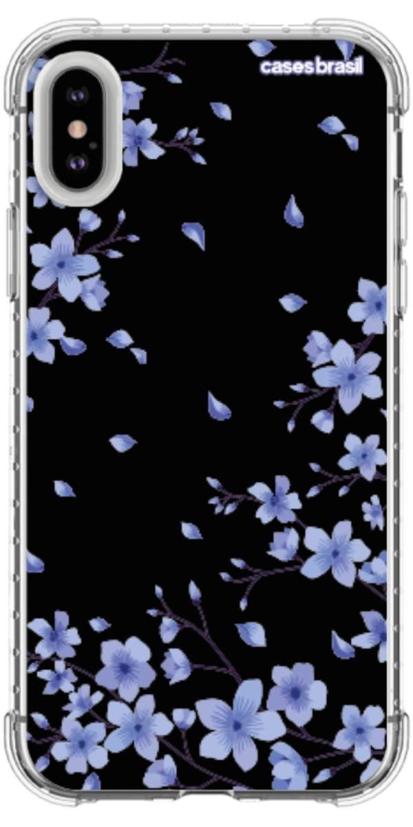 Capinha para Celular Flores de Cerejeira Azuis