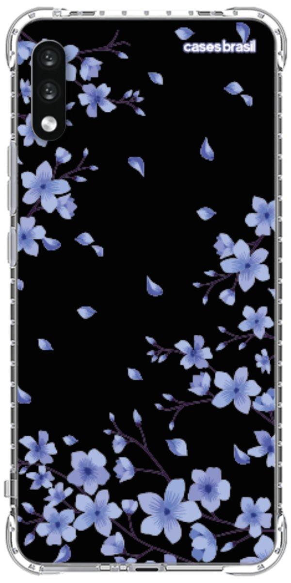 Capinha para Celular Flores de Cerejeira Azuis