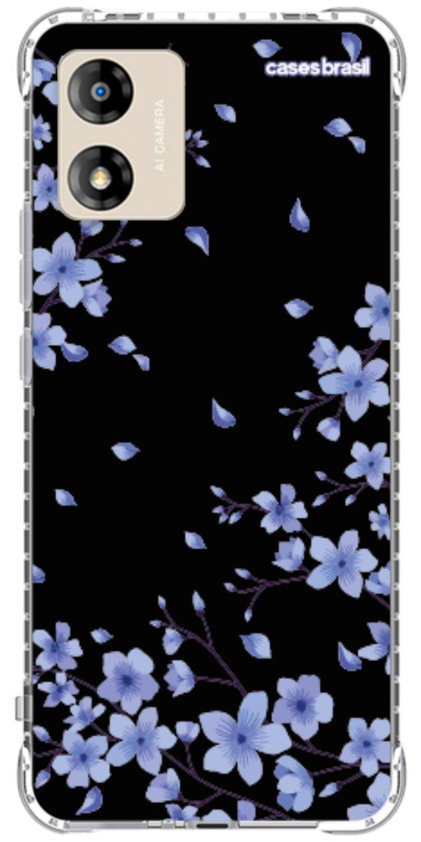 Capinha para Celular Flores de Cerejeira Azuis