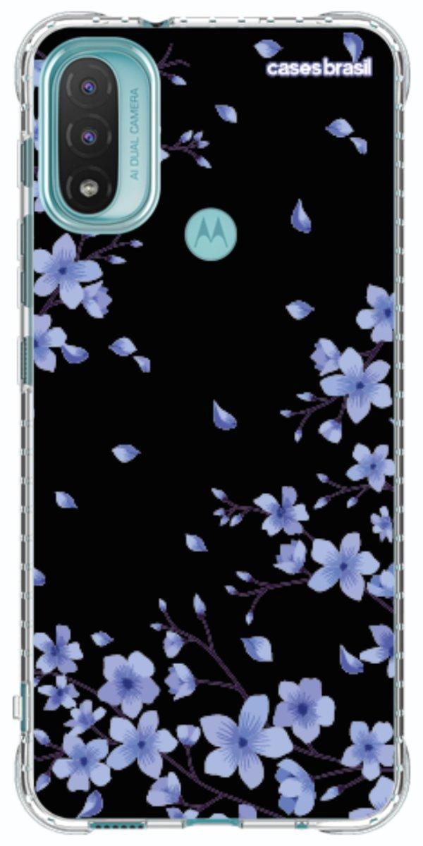 Capinha para Celular Flores de Cerejeira Azuis