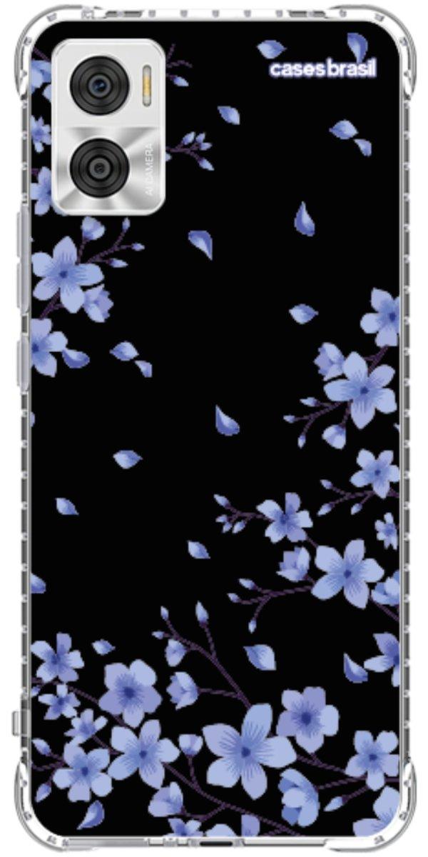 Capinha para Celular Flores de Cerejeira Azuis