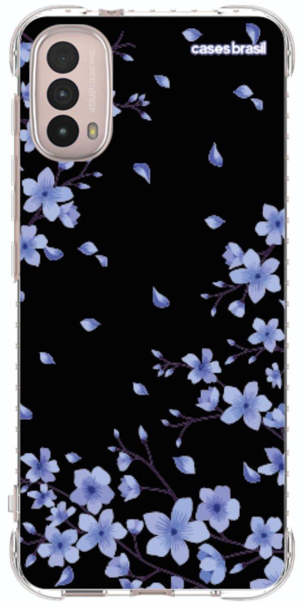 Capinha para Celular Flores de Cerejeira Azuis
