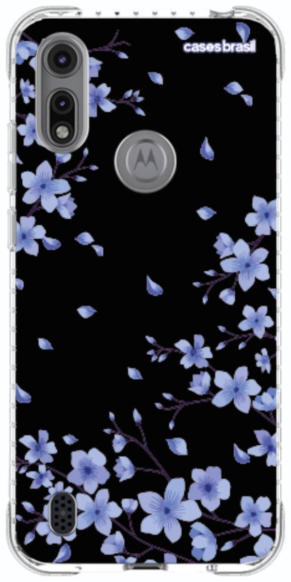 Capinha para Celular Flores de Cerejeira Azuis