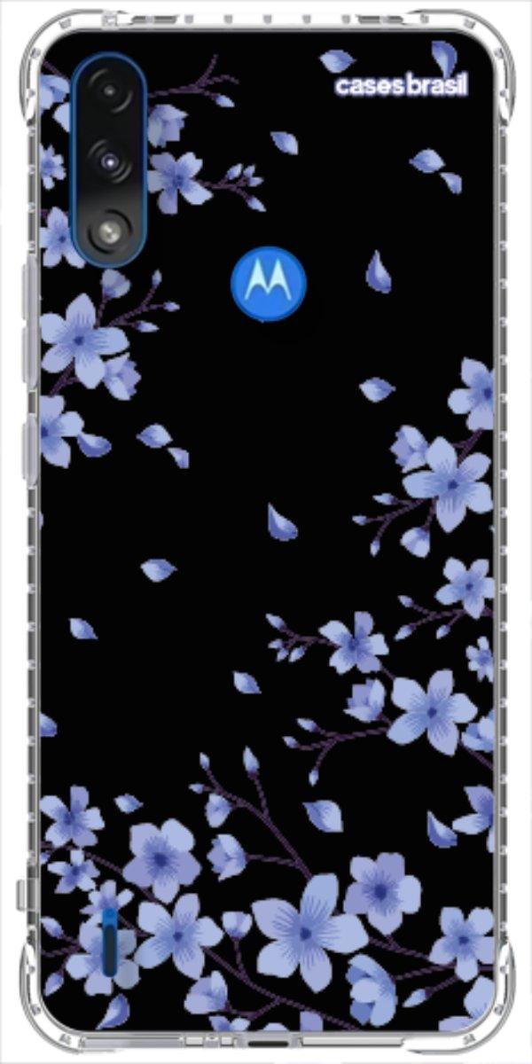 Capinha para Celular Flores de Cerejeira Azuis