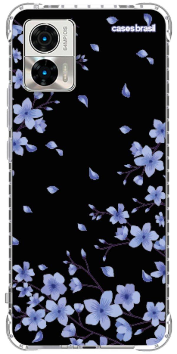Capinha para Celular Flores de Cerejeira Azuis