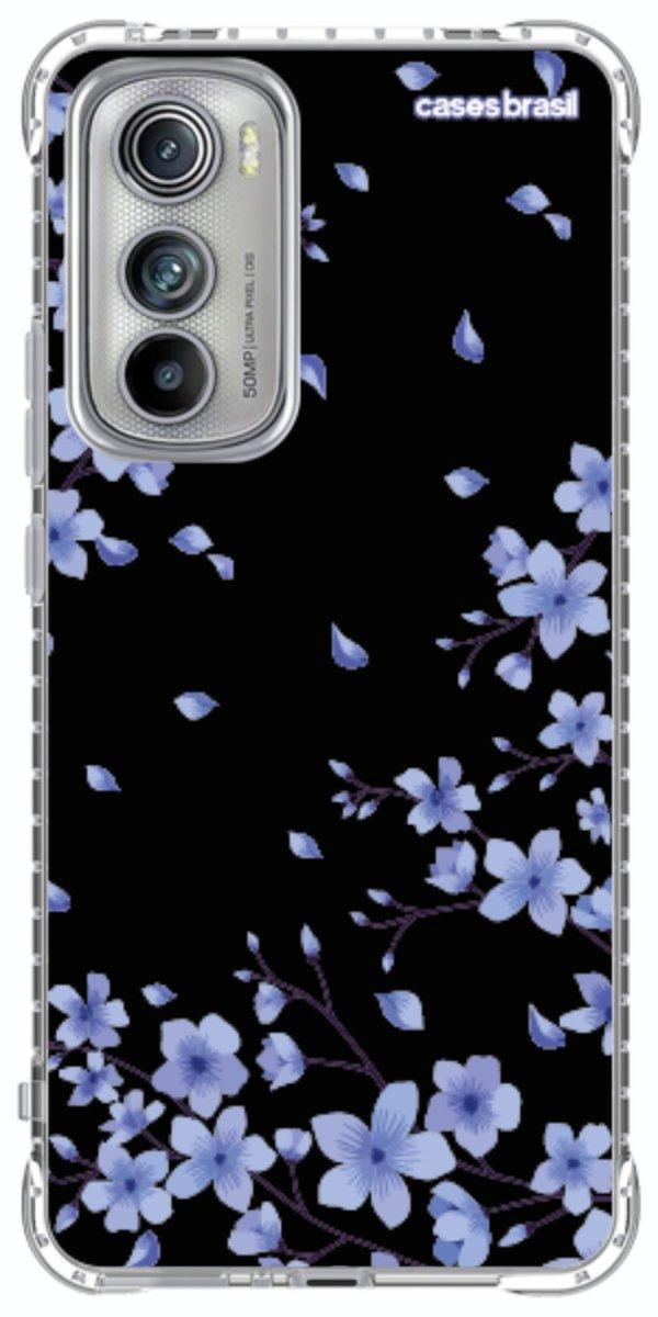 Capinha para Celular Flores de Cerejeira Azuis
