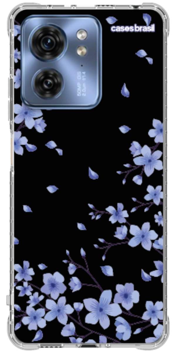 Capinha para Celular Flores de Cerejeira Azuis