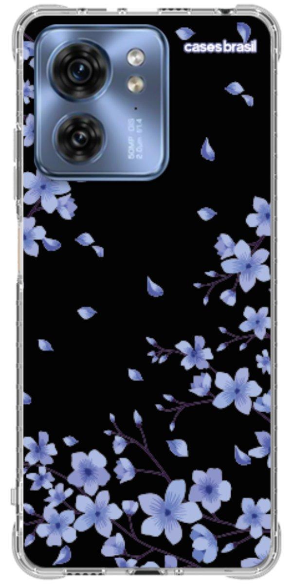 Capinha para Celular Flores de Cerejeira Azuis