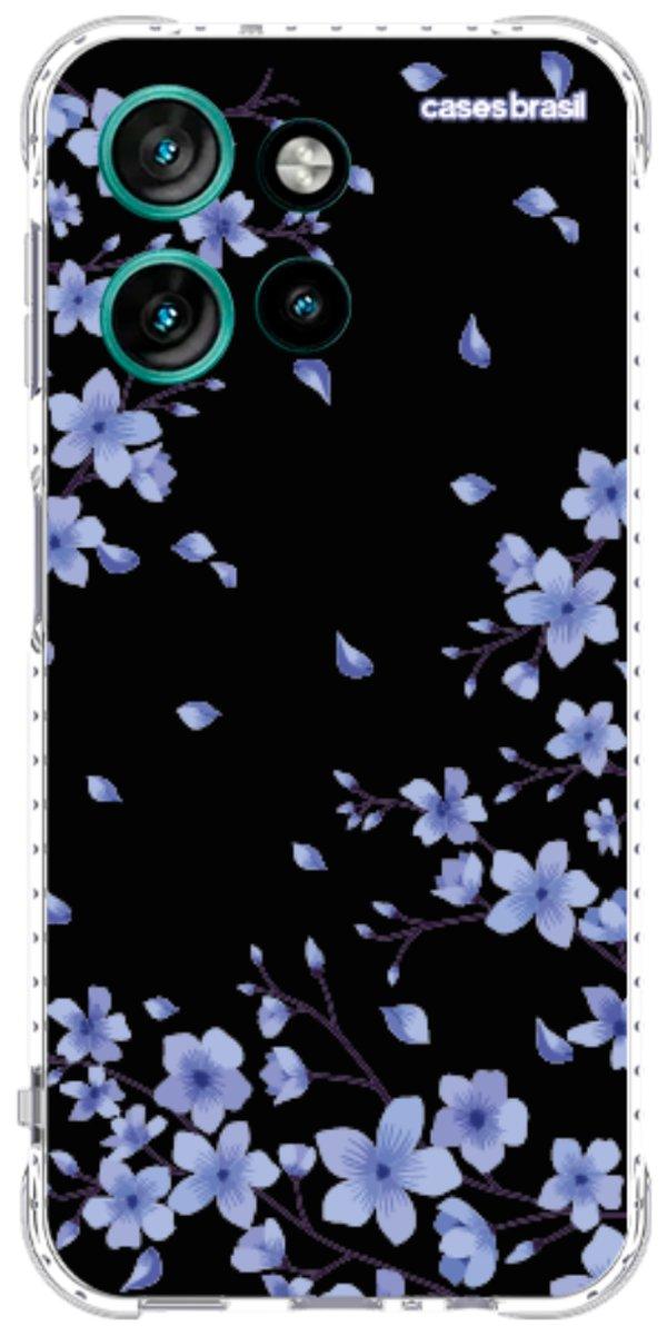 Capinha para Celular Flores de Cerejeira Azuis