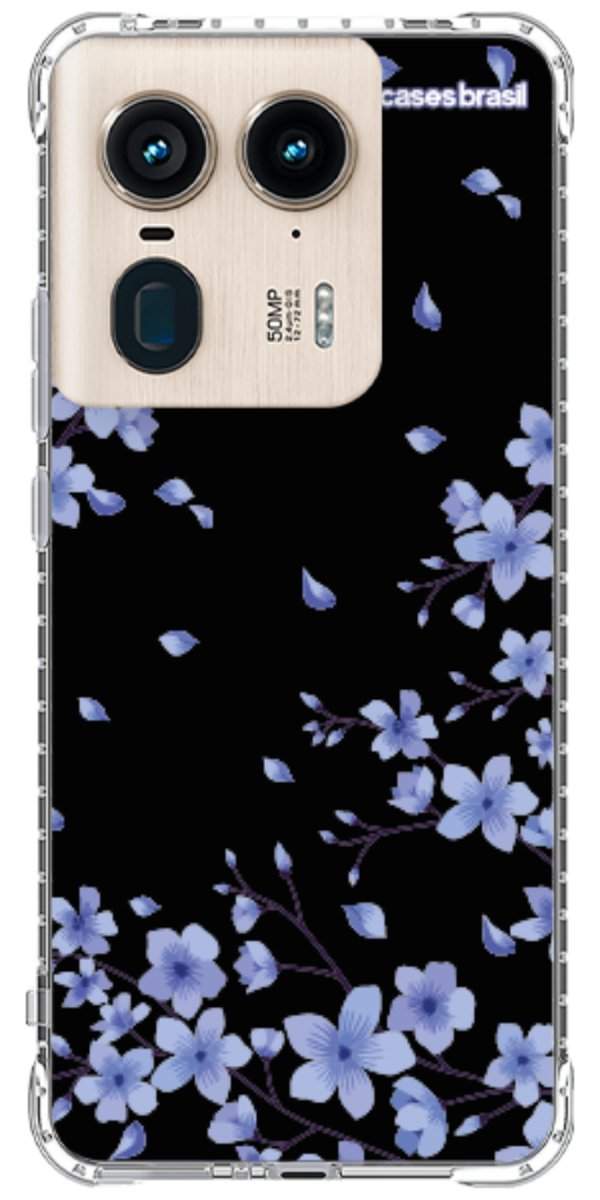 Capinha para Celular Flores de Cerejeira Azuis