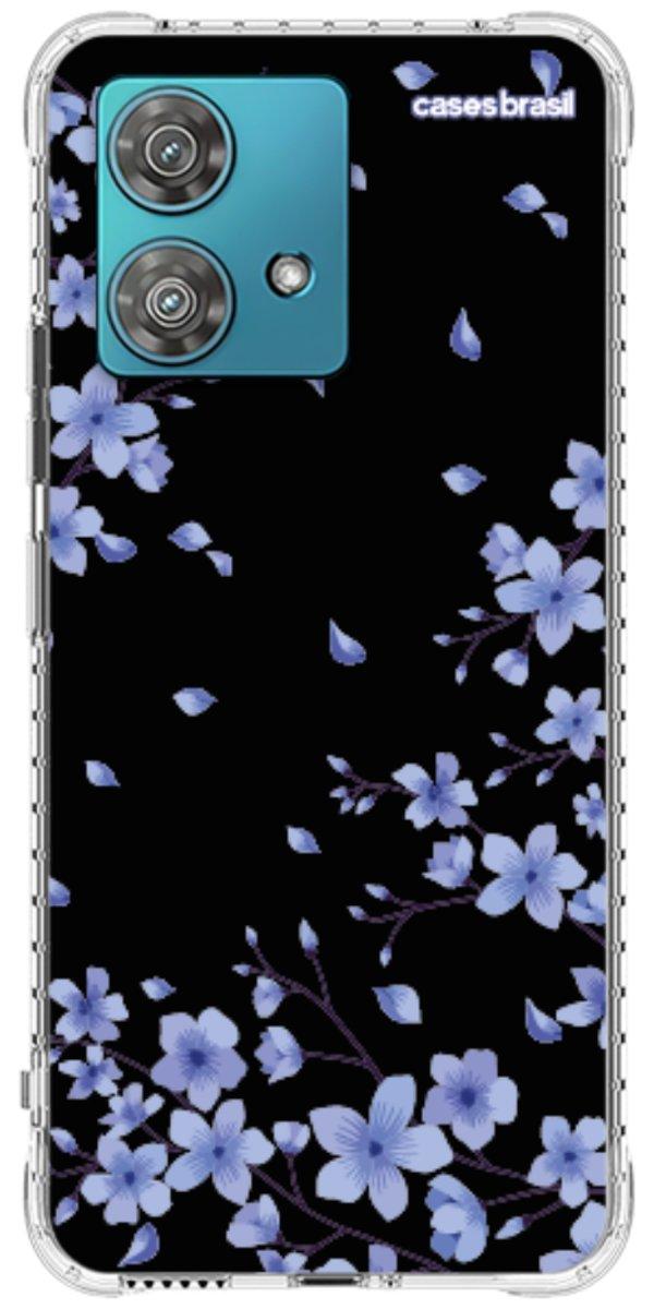 Capinha para Celular Flores de Cerejeira Azuis