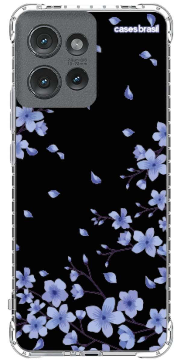 Capinha para Celular Flores de Cerejeira Azuis