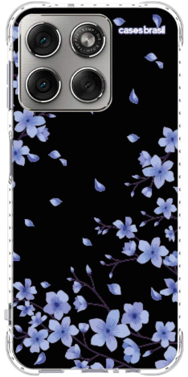 Capinha para Celular Flores de Cerejeira Azuis