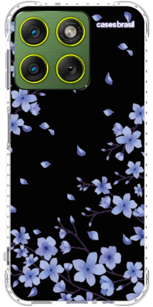 Capinha para Celular Flores de Cerejeira Azuis