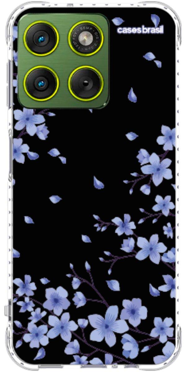 Capinha para Celular Flores de Cerejeira Azuis