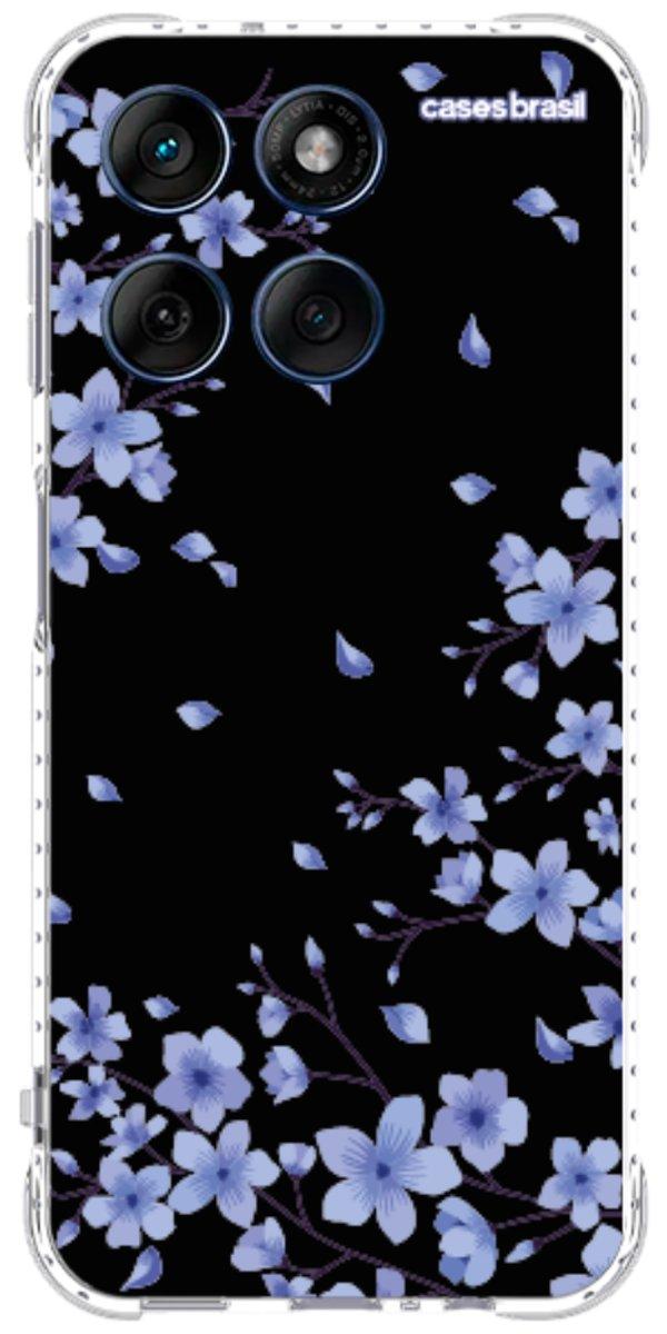 Capinha para Celular Flores de Cerejeira Azuis