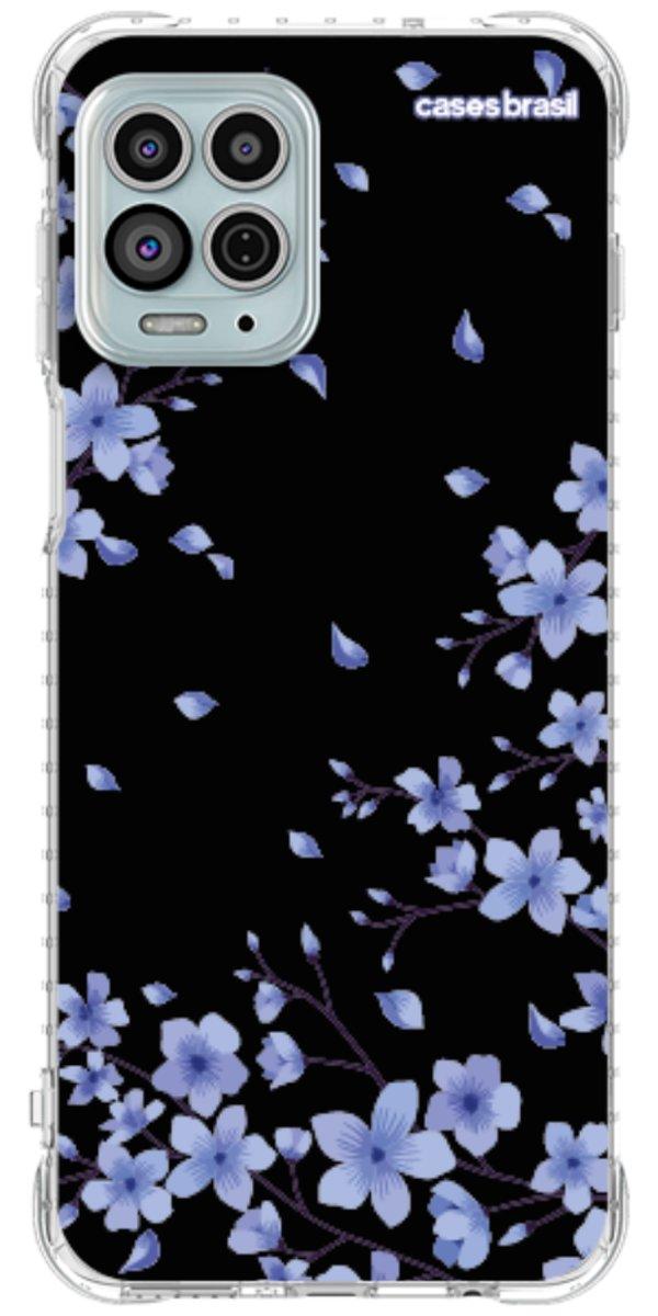 Capinha para Celular Flores de Cerejeira Azuis