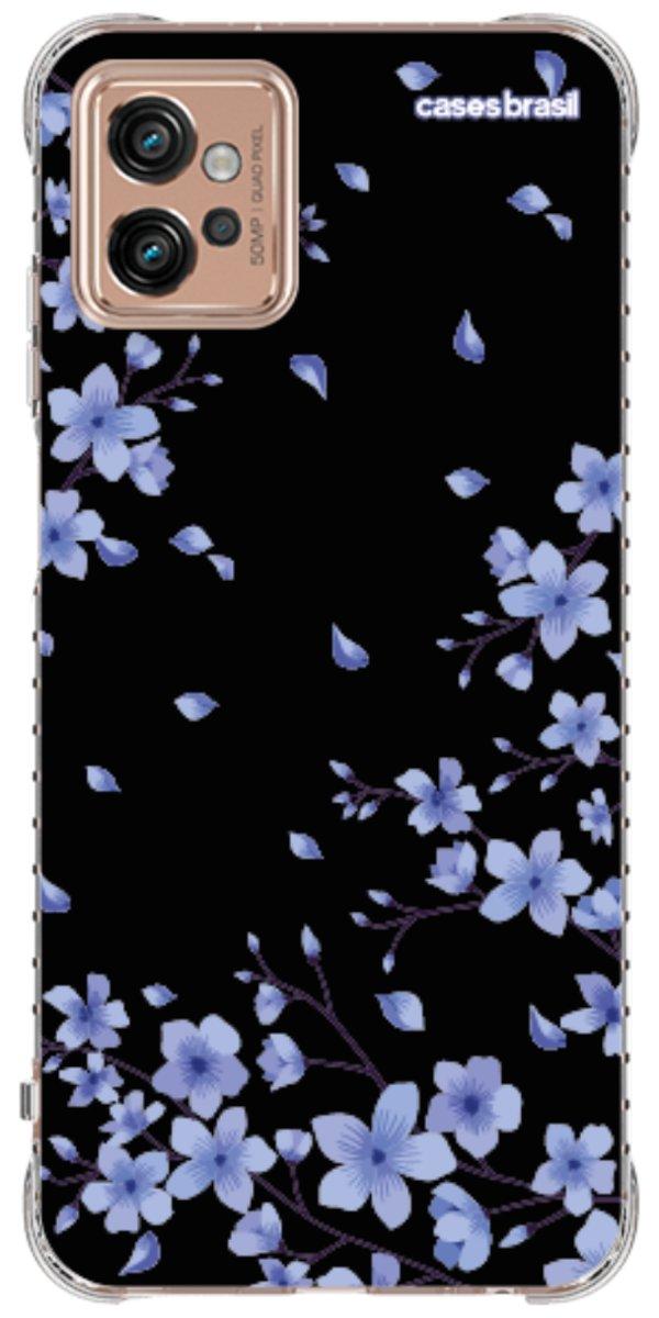 Capinha para Celular Flores de Cerejeira Azuis