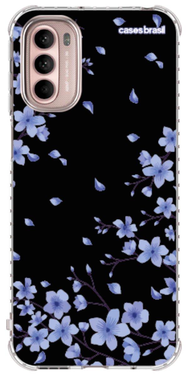 Capinha para Celular Flores de Cerejeira Azuis